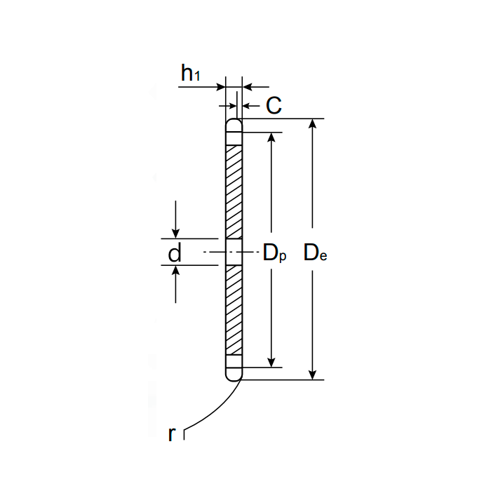 Звездочка без ступицы под расточку для цепи: 10B-1, Z=12, 5/8" x 3/8" CS10012 (PHS 10B-1A12) ISKRA