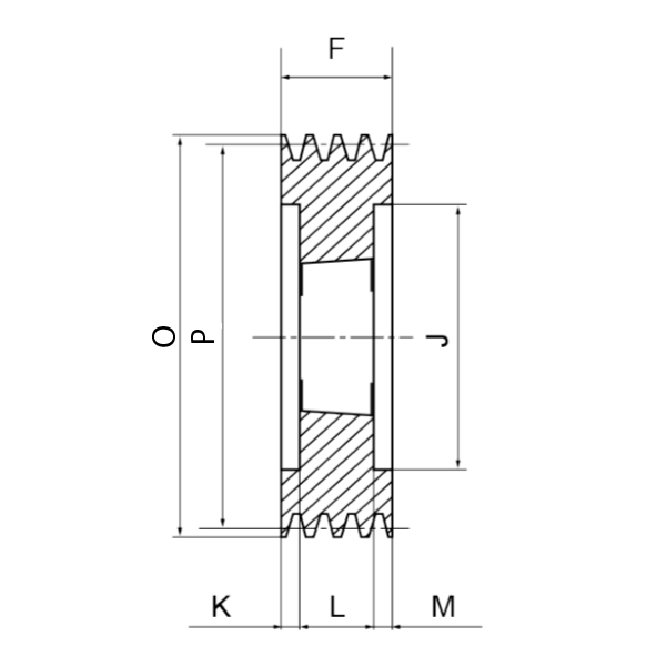 Шкив клиновой под втулку тапербуш SPB200-04 TB (PHP 4SPB200TB) ISKRA