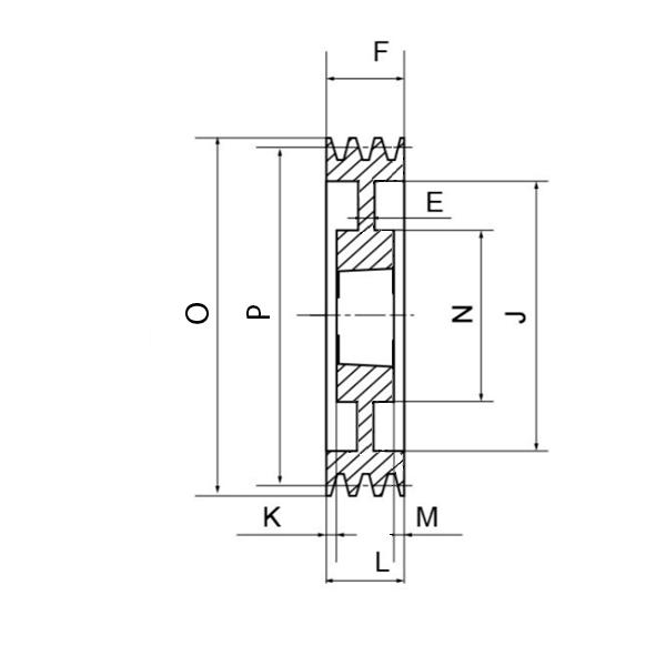 Шкив клиновой под втулку тапербуш SPB250-03 TB (PHP 3SPB250TB) ISKRA