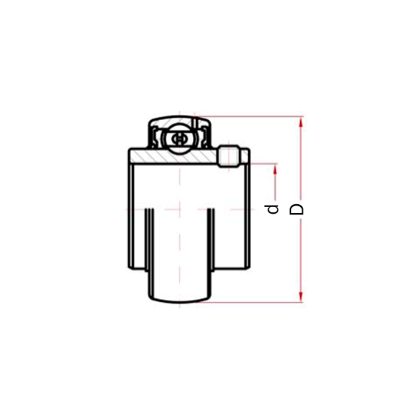 Высокотемпературный корпусной подшипник UC205 BHTS ZZ C4 200° Ecoline ISKRA